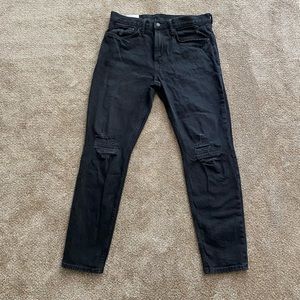 H&M Ripped Black Denim Jeans Size 32x32